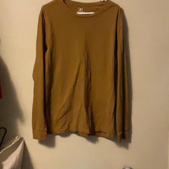 George Men's Tan Long Sleeve Tee - Picture 1 of 5